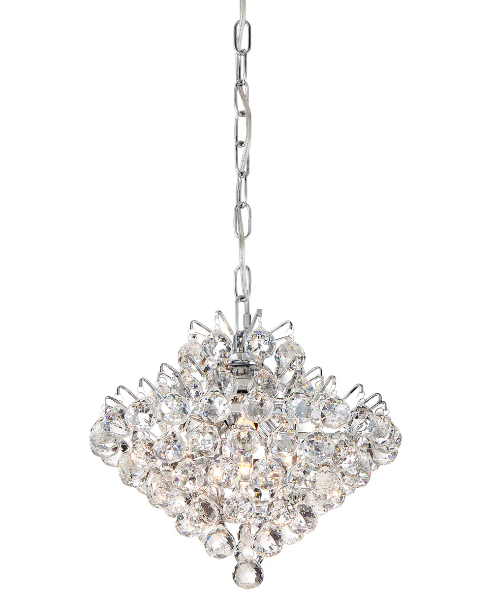 Bordeaux Small 4-light Flush Mount Polished Chrome - Image 4