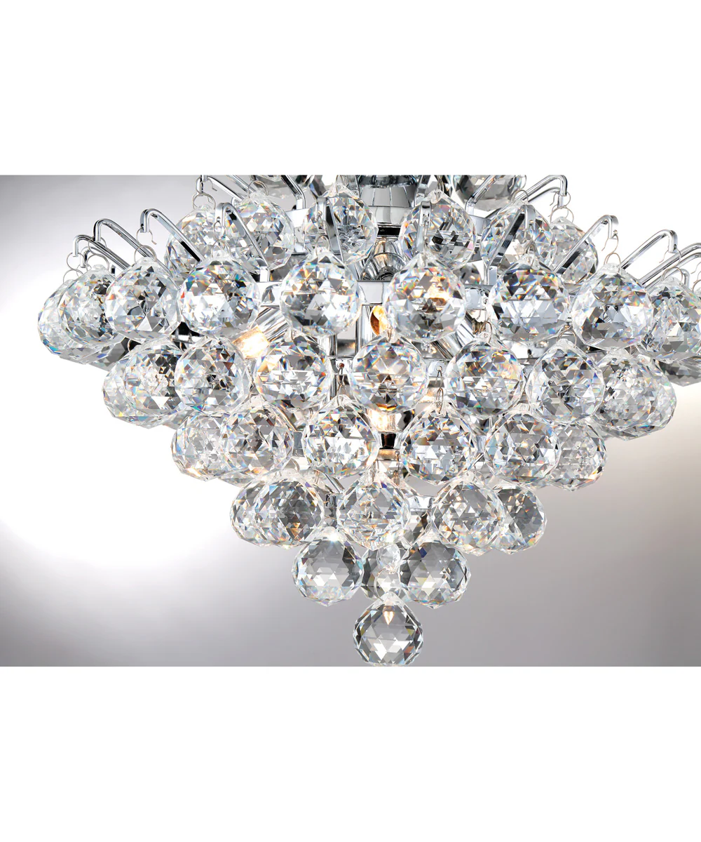 Bordeaux Small 4-light Flush Mount Polished Chrome - Image 6
