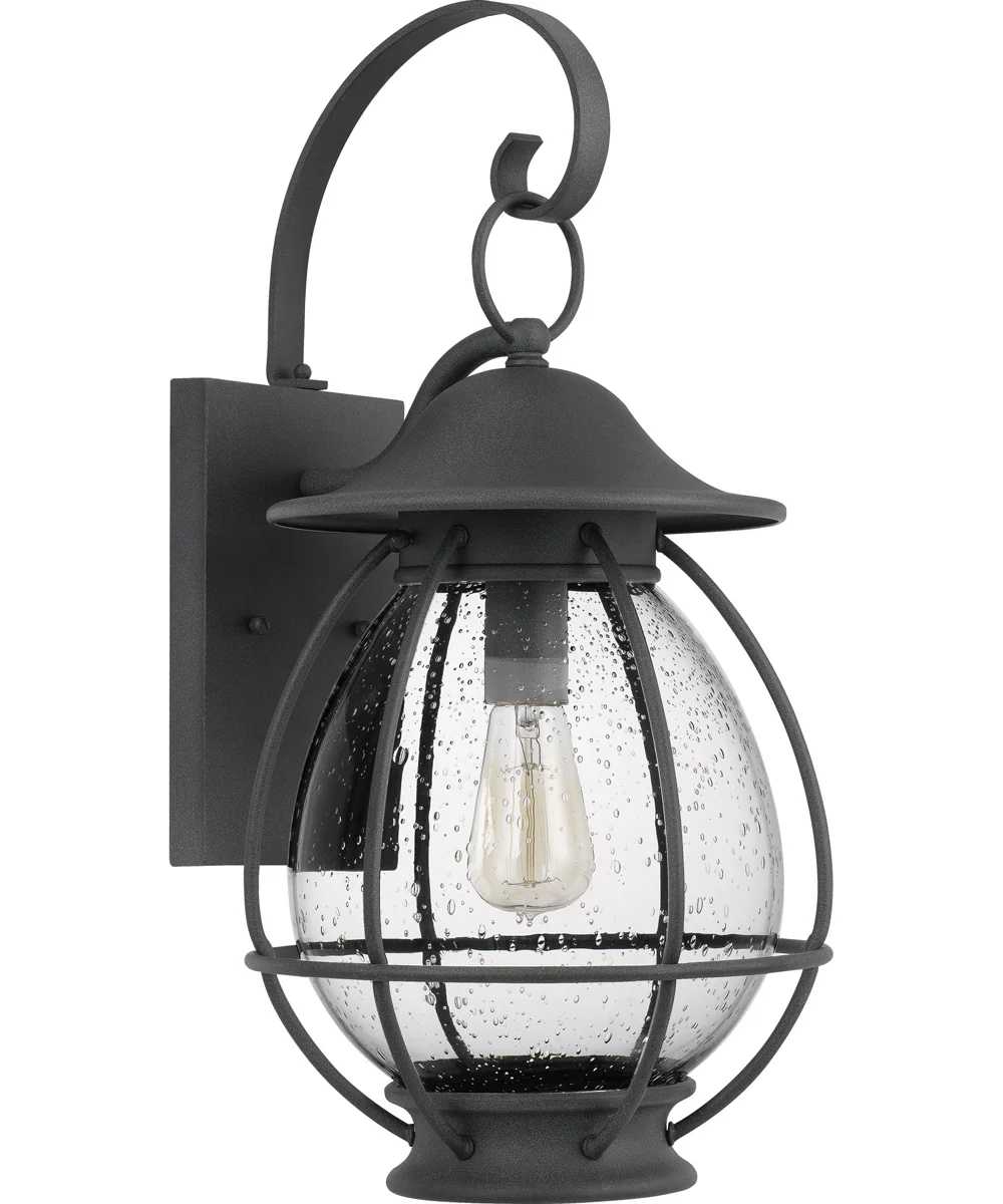 Boston Large 1-light Outdoor Wall Light Mottled Black - Image 3