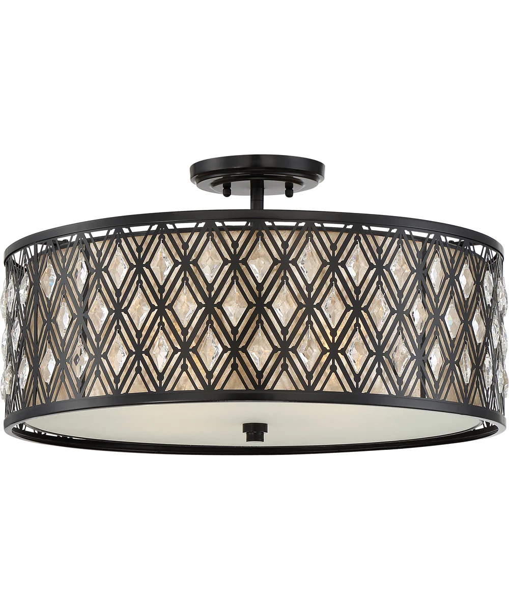 Boutique 4-light Semi Flush Mount Mystic Black - Image 2
