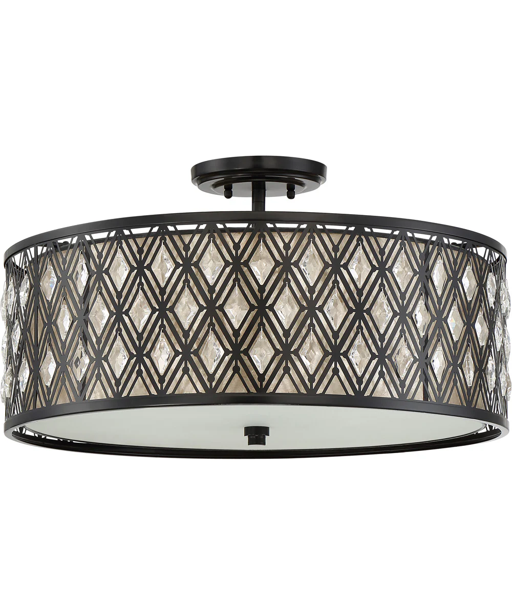 Boutique 4-light Semi Flush Mount Mystic Black - Image 3