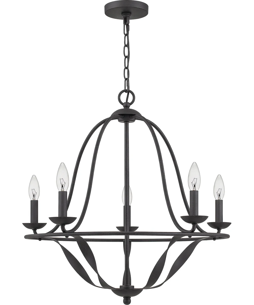 Bradbury 5-light Chandelier Grey Ash - Image 3