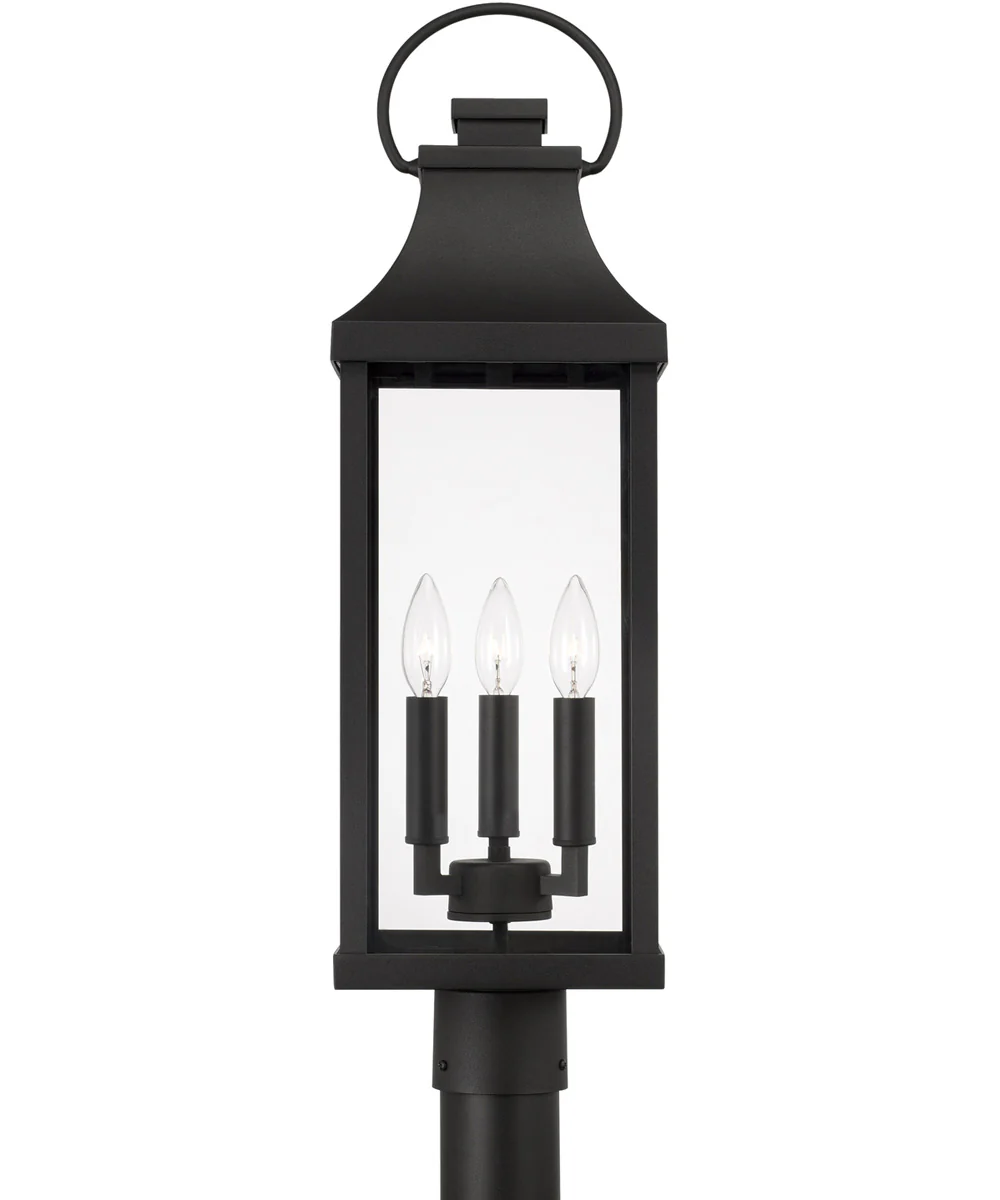 Bradford 3-Light Outdoor Post-Lantern Rain or Shine - Black - Image 3
