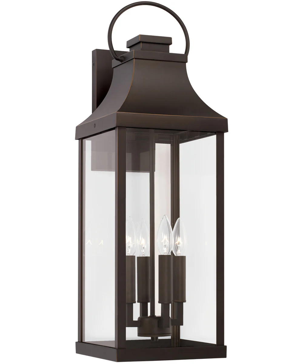 Bradford 4-Light Outdoor Wall-Lantern Rain or Shine - Oiled Bronze