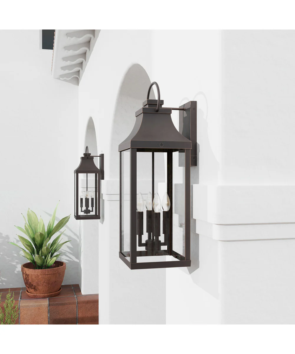 Bradford 4-Light Outdoor Wall-Lantern Rain or Shine - Oiled Bronze - Image 2