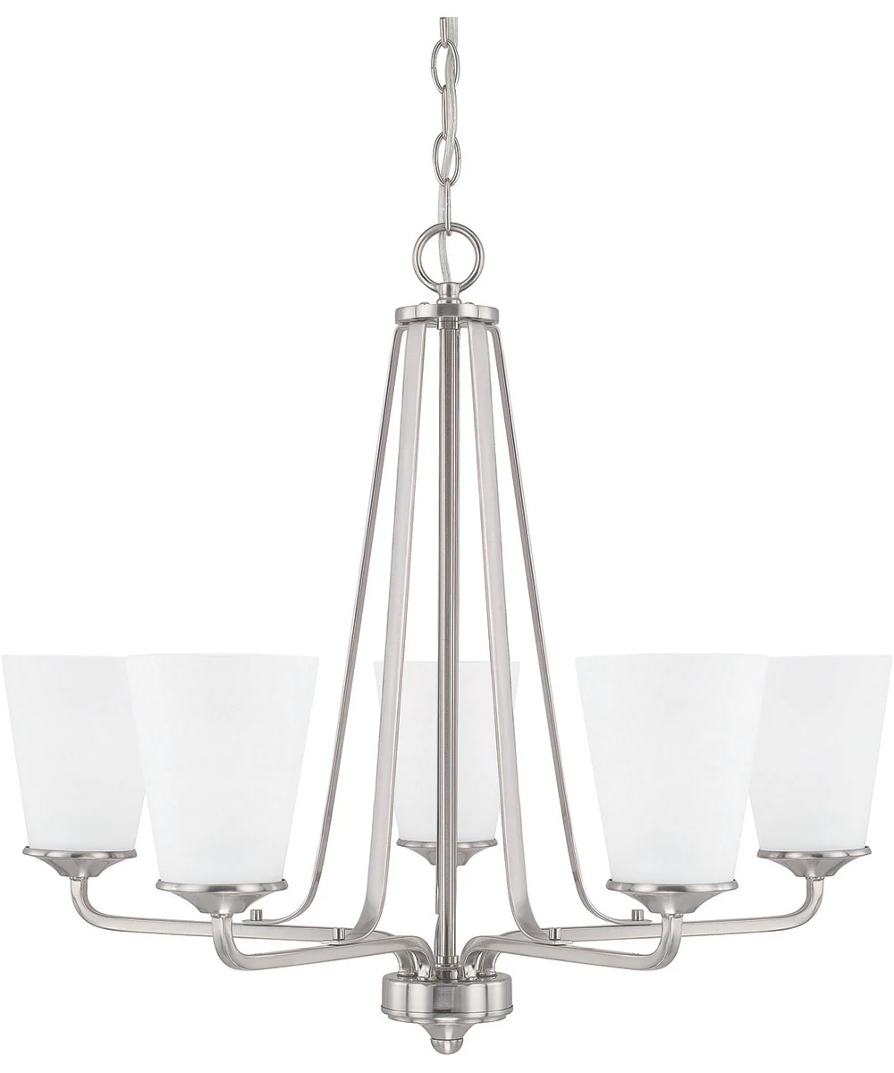 Braylon 5-Light Chandelier In Brushed Nickel