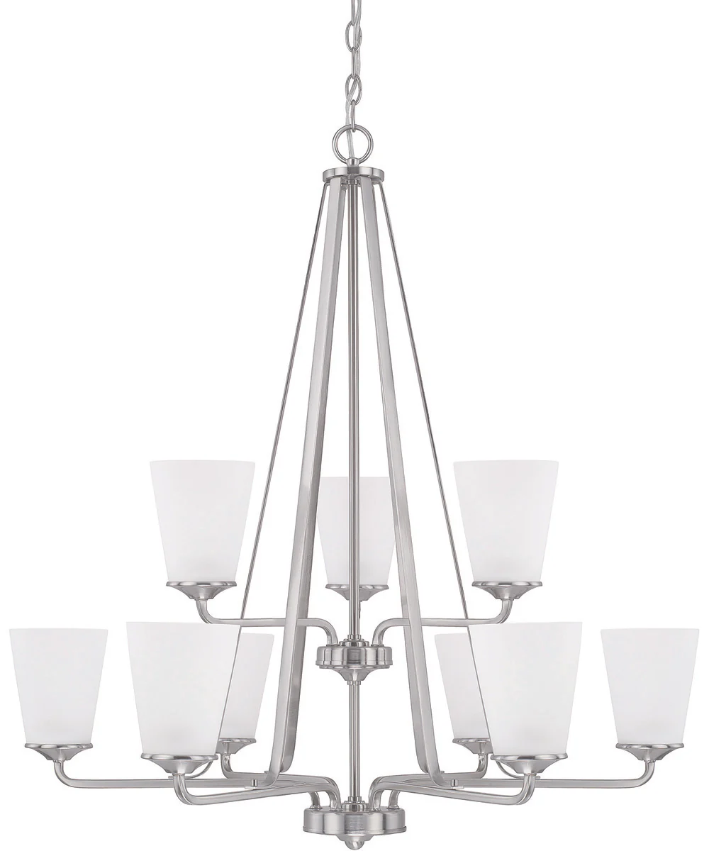 Braylon 9-Light Chandelier In Brushed Nickel