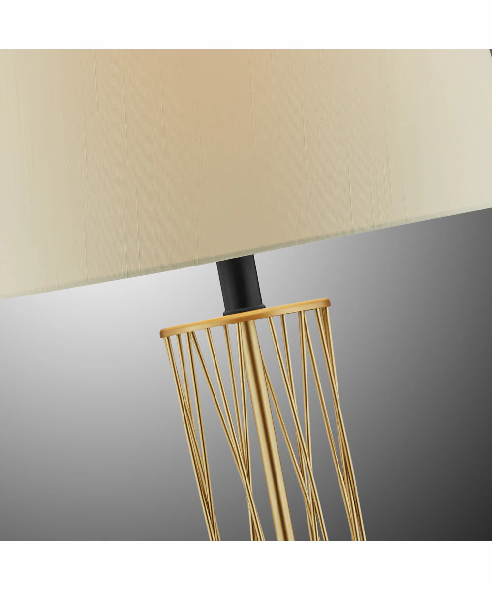 Breiton 2-Light 2 Pack-Table Lamp Antique Brass/Black/Fabric Shade With Usb - Image 8