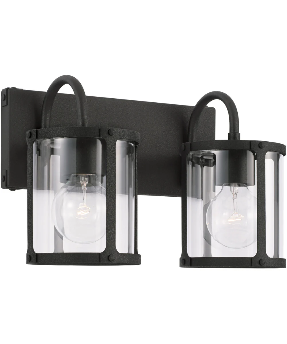 Brennen 2-Light Vanity Black Iron