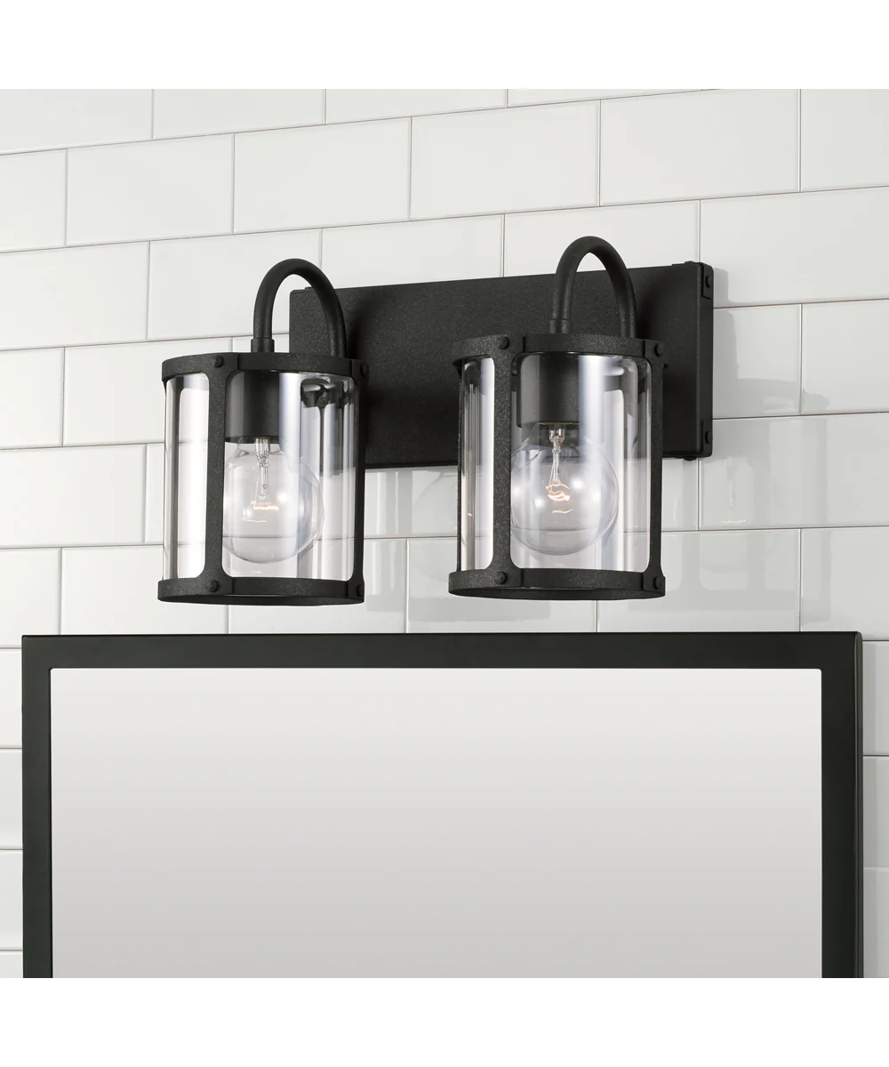 Brennen 2-Light Vanity Black Iron - Image 2