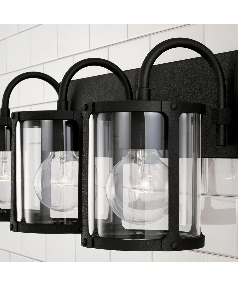 Brennen 3-Light Vanity Black Iron - Image 3