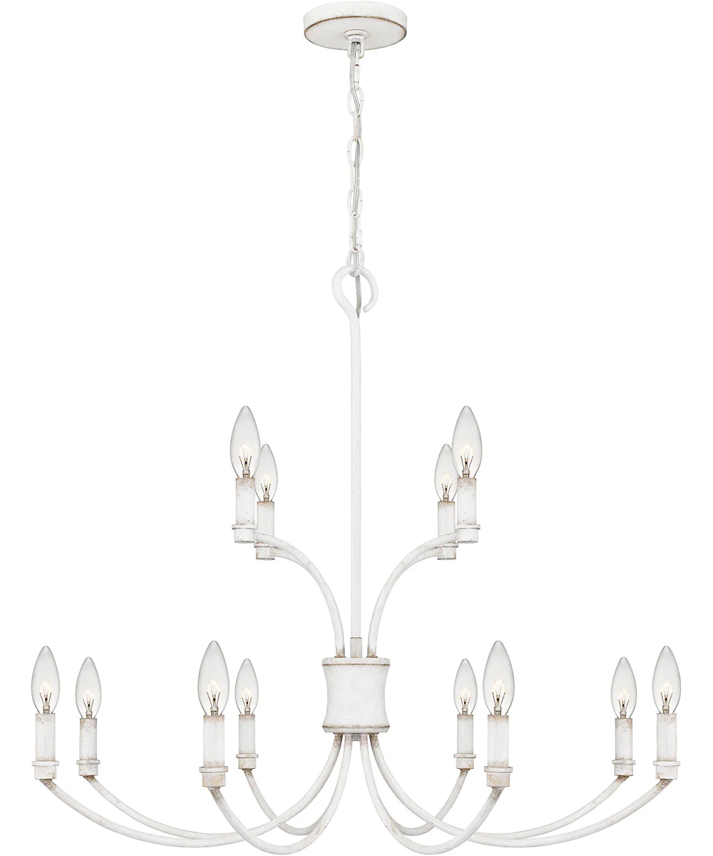 Briar 12-light Chandelier Antique White - Image 2