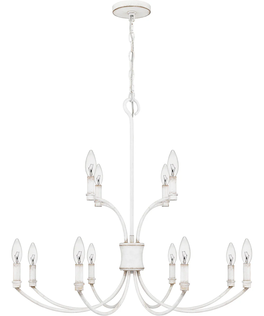 Briar 12-light Chandelier Antique White - Image 3