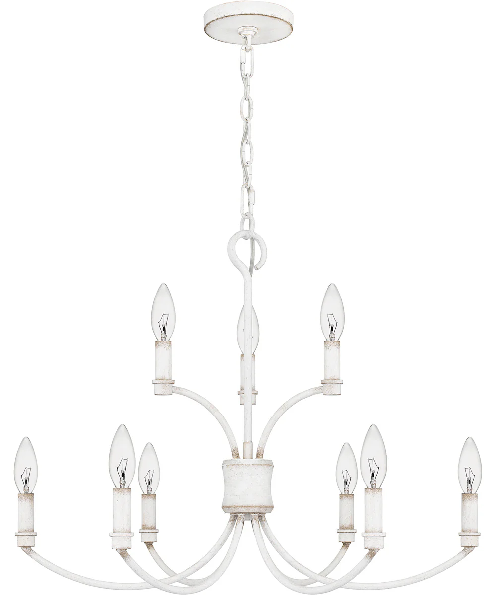 Briar 9-light Chandelier Antique White - Image 3