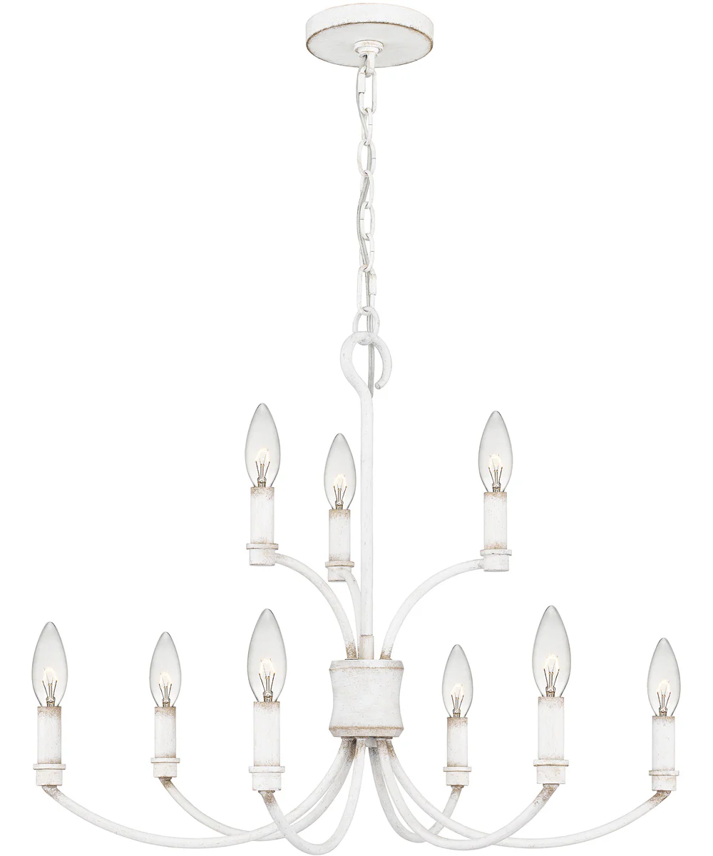 Briar 9-light Chandelier Antique White - Image 4