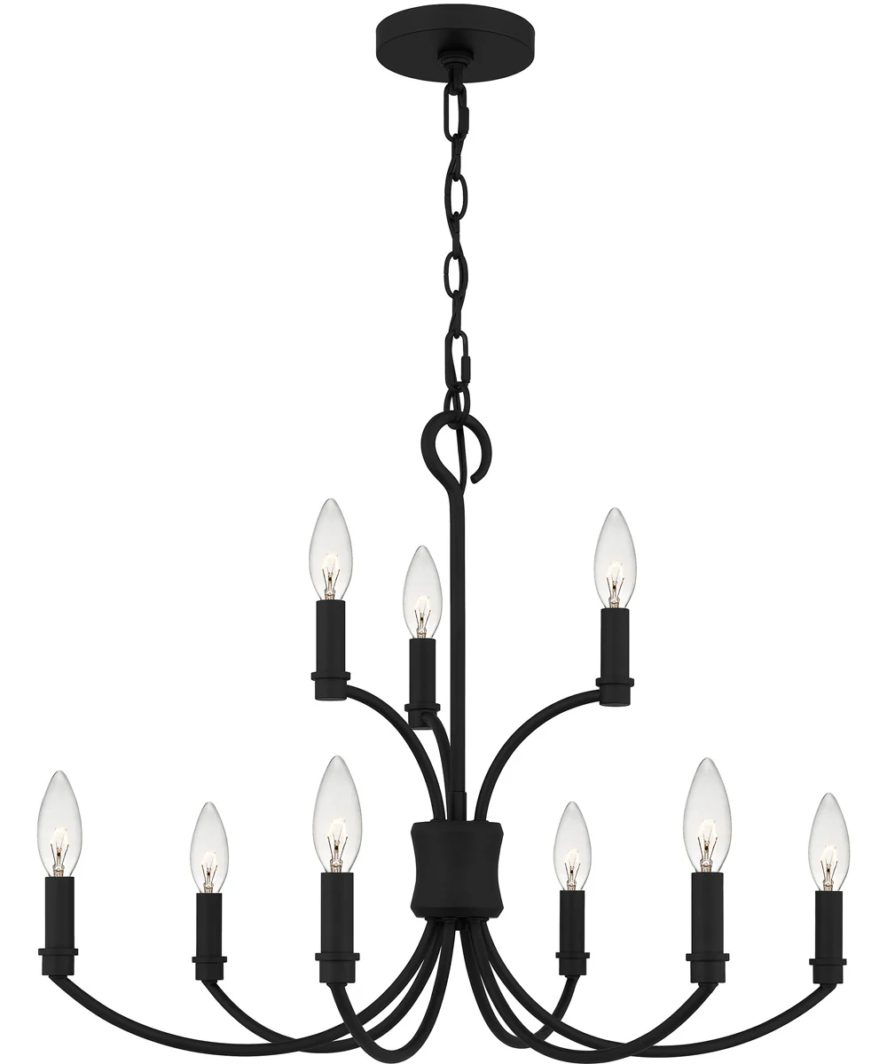 Briar 9-light Chandelier Matte Black - Image 4