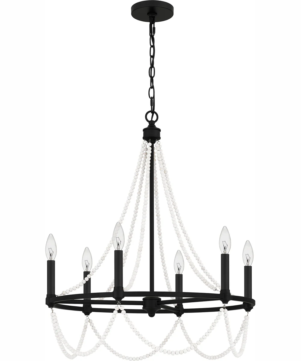 Brigitta 6-light Chandelier Matte Black - Image 3