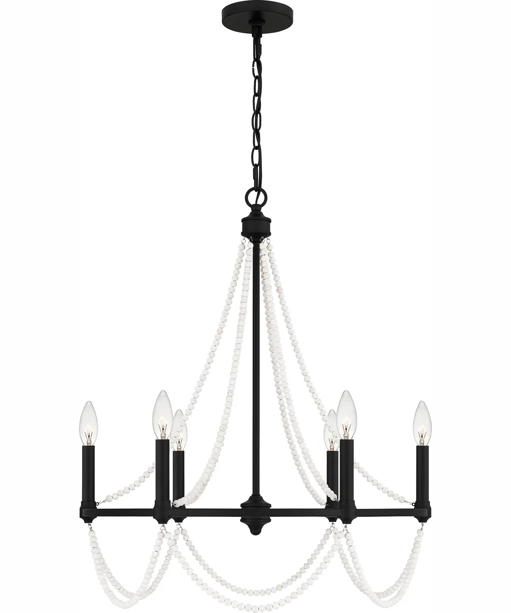 Brigitta 6-light Chandelier Matte Black - Image 4