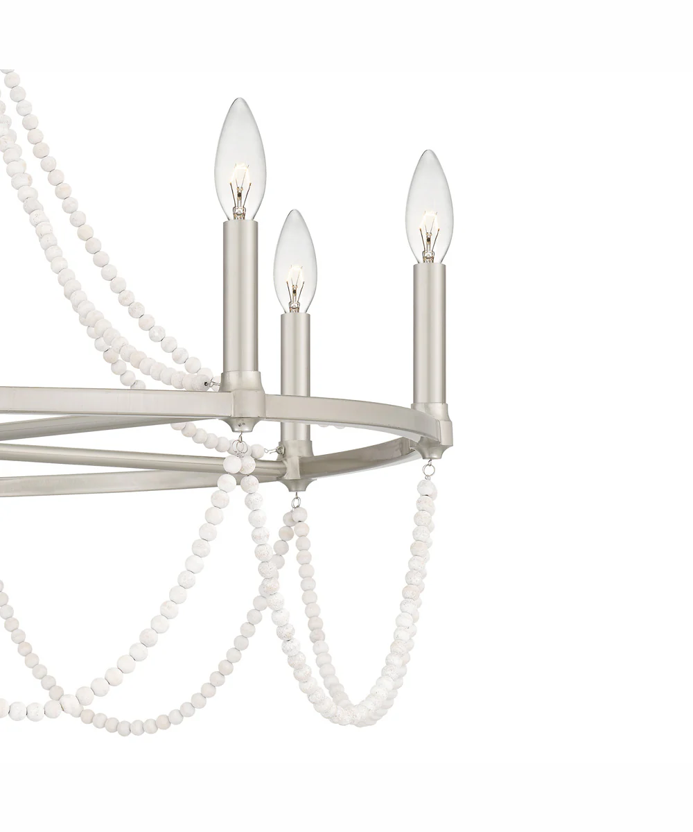 Brigitta 8-light Chandelier Brushed Nickel - Image 6