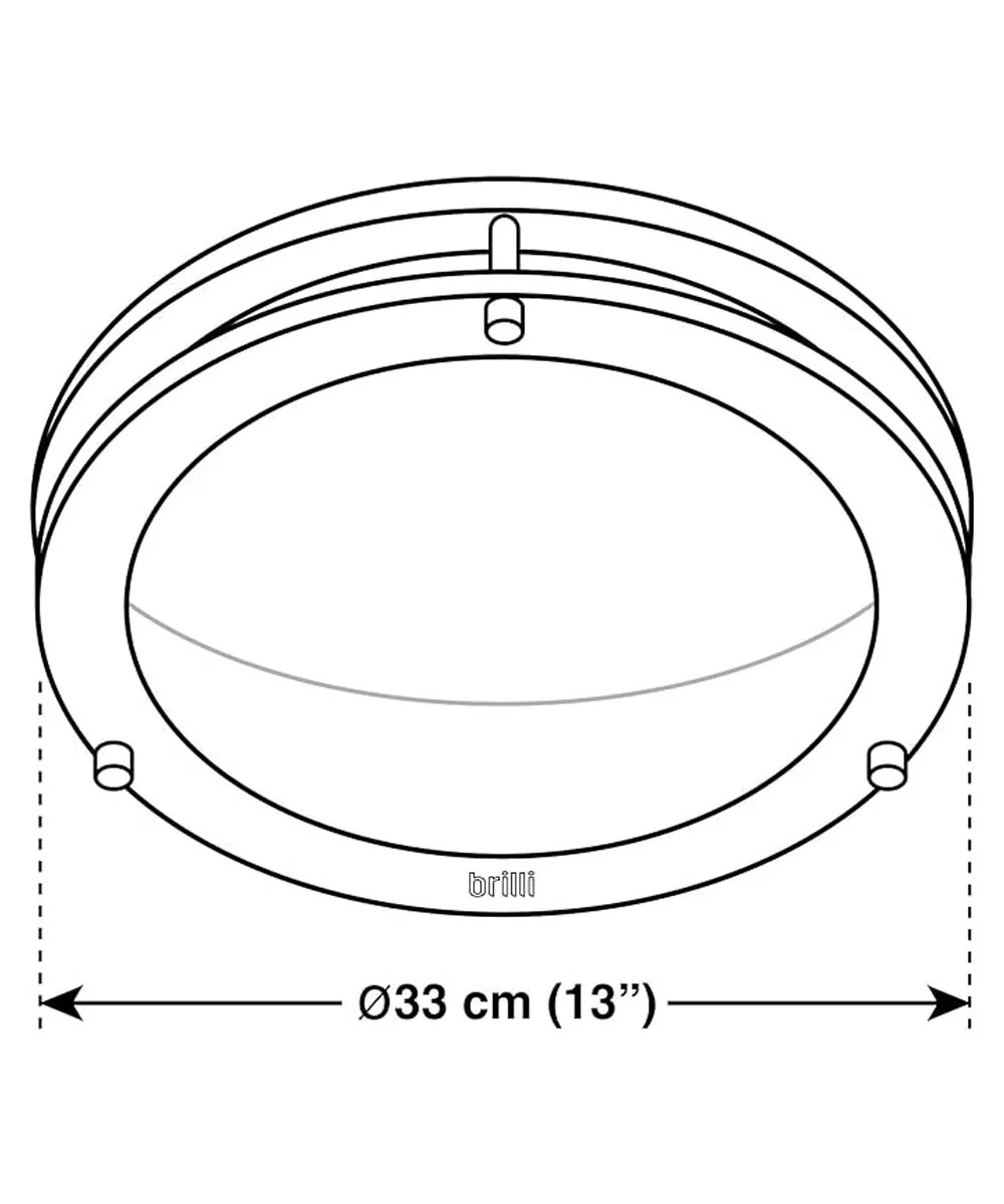 Brilli 13"W 1-Light LED "Get in Sync" Day-to-Night Circadian Flush Mount Light Fixture - Image 3
