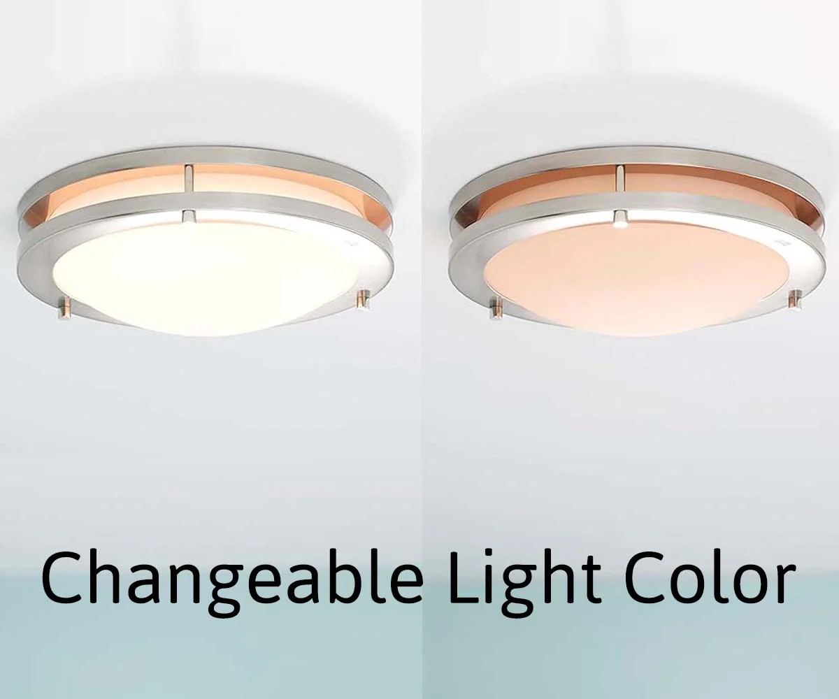 Brilli 13"W 1-Light LED "Get in Sync" Day-to-Night Circadian Flush Mount Light Fixture - Image 4