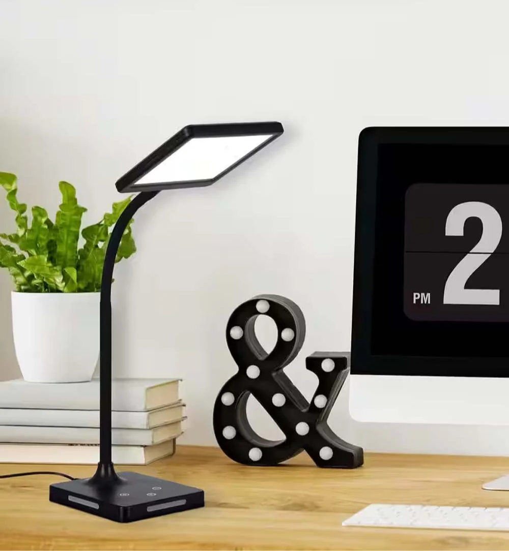 Brilli 21"H Charge Up Circadian LED Desk Lamp Black Finish with Touch Switch, Night Light on Base - Image 10