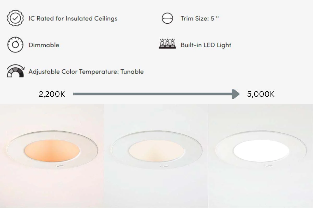 Brilli 5/6"W "Get in Sync" Color Tunable LED Recessed Downlight Retrofit Light Fixture - Image 5