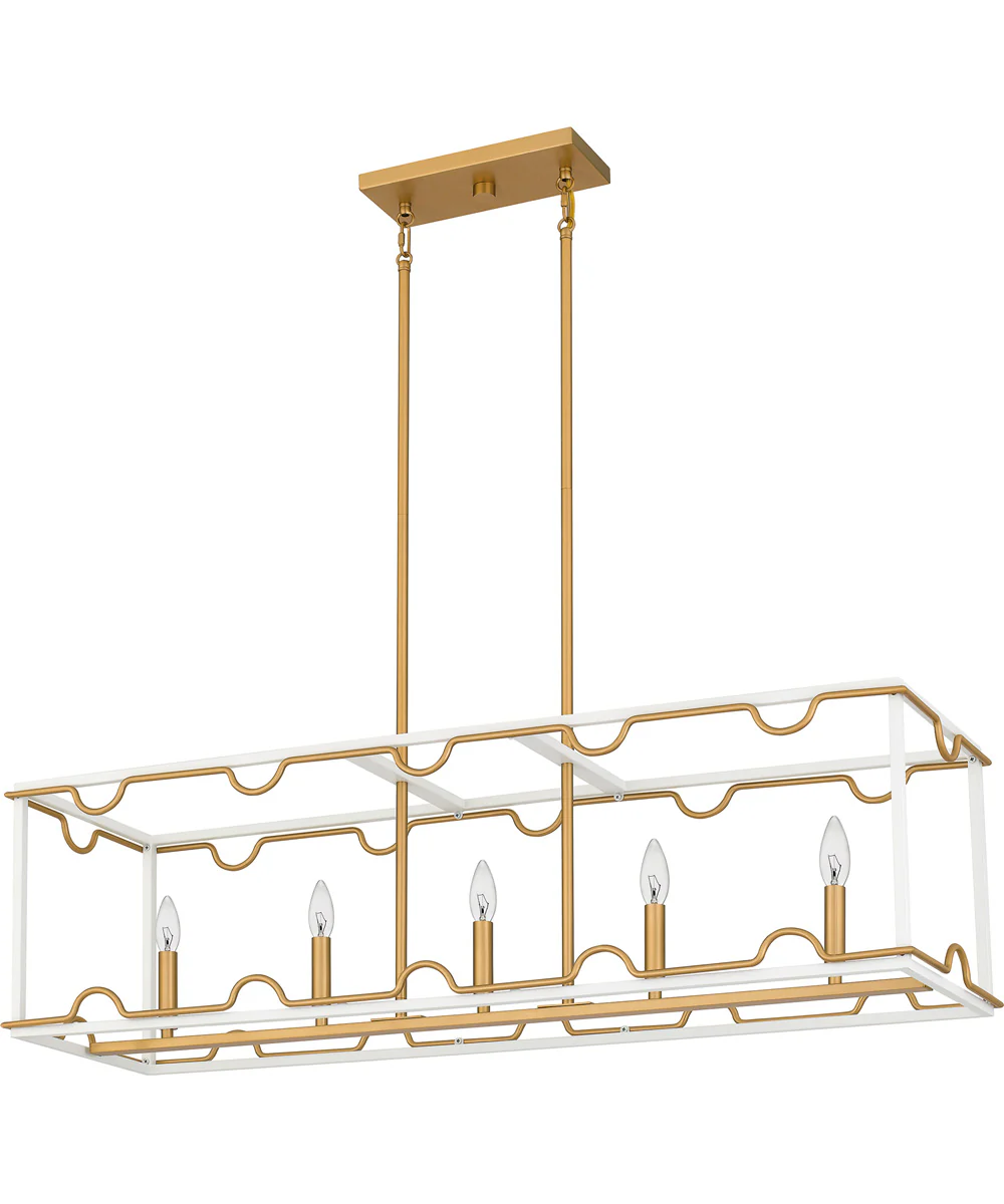 Brinkman Medium 5-light Island Light Matte White - Image 2