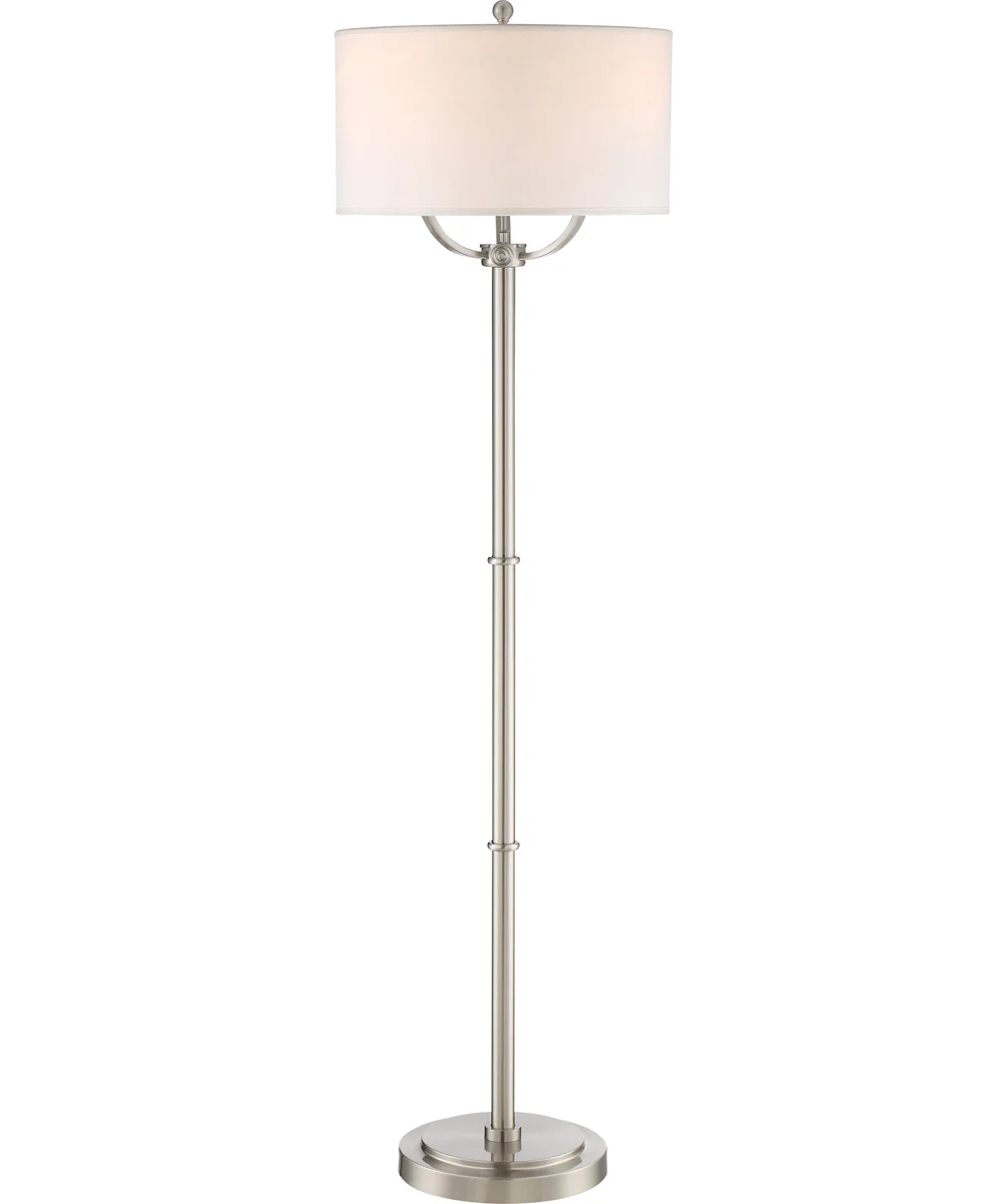 Broadway Medium 3-light Floor Lamp Brushed Nickel - Image 2