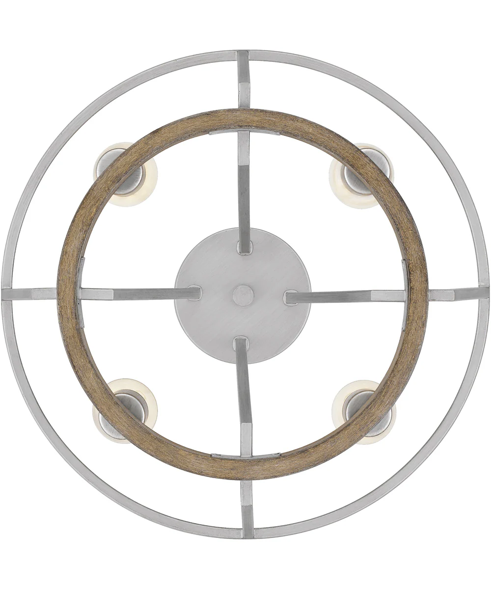 Brockton 4-light Semi Flush Mount Brushed Silver - Image 6