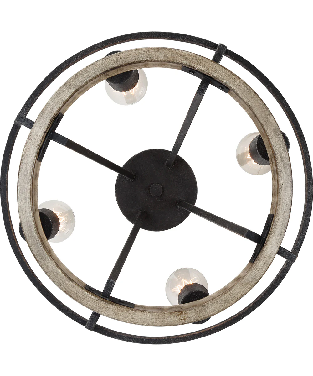 Brockton 4-light Semi Flush Mount Grey Ash - Image 6