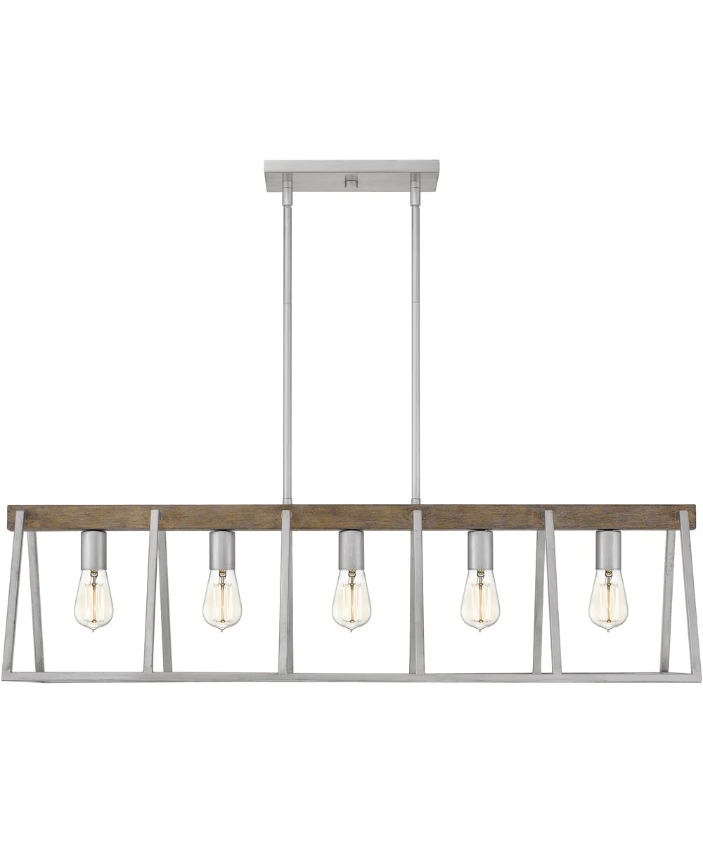 Brockton 5-light Island Light Brushed Silver - Image 5