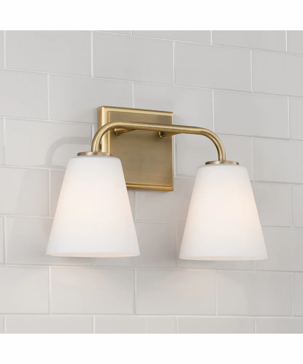 Brody 2-Light Vanity Aged Brass - Image 2