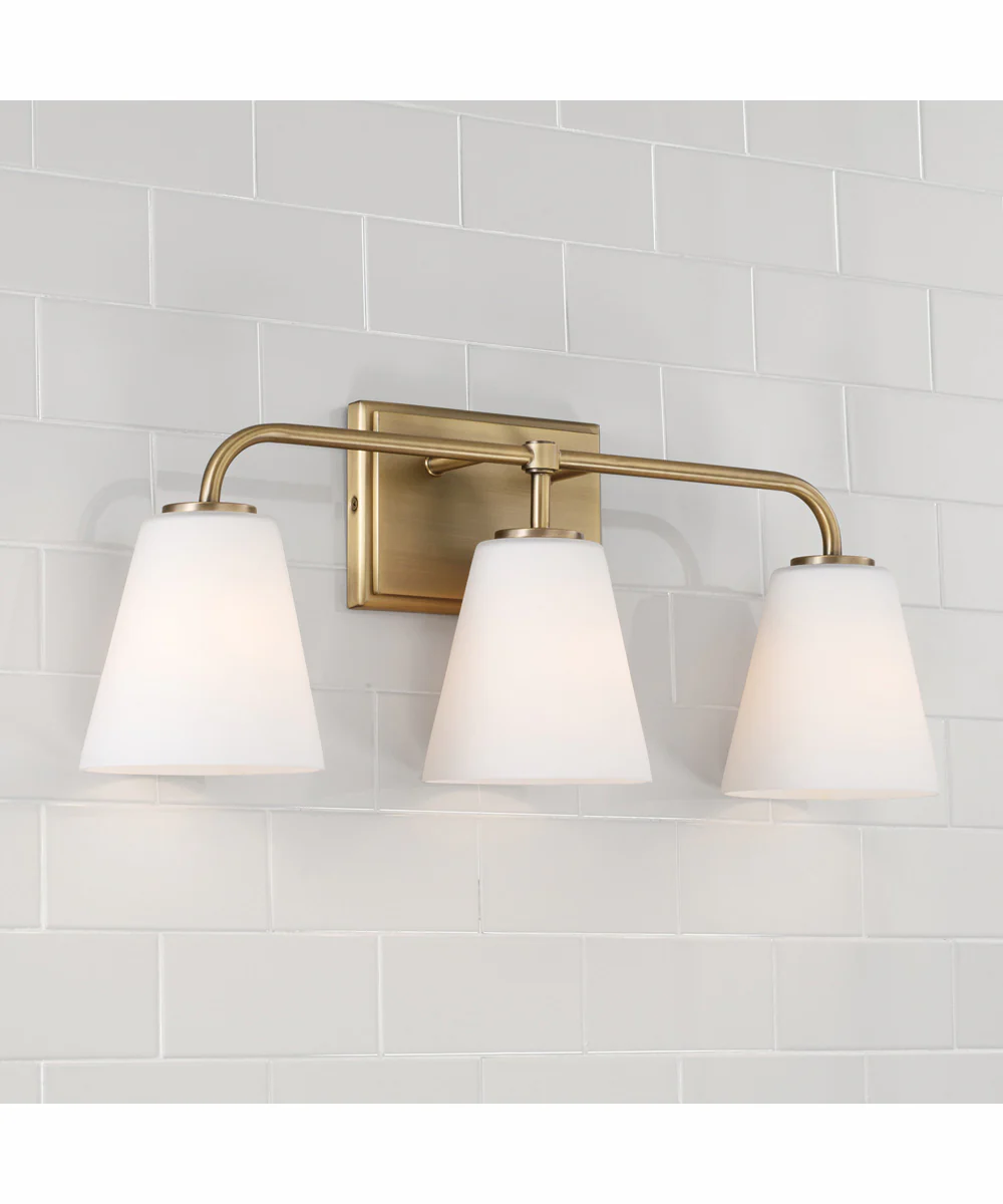 Brody 3-Light Vanity Aged Brass - Image 2