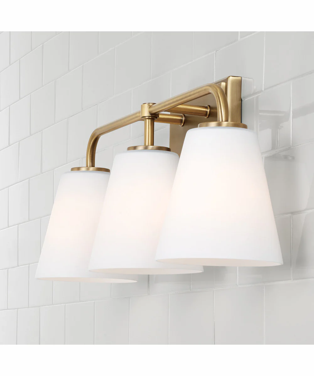 Brody 3-Light Vanity Aged Brass - Image 3