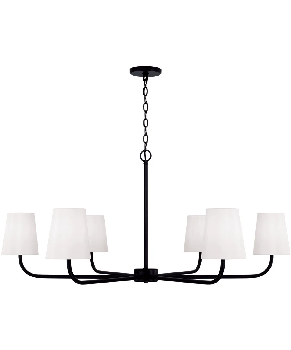 Brody 6-Light Chandelier Matte Black