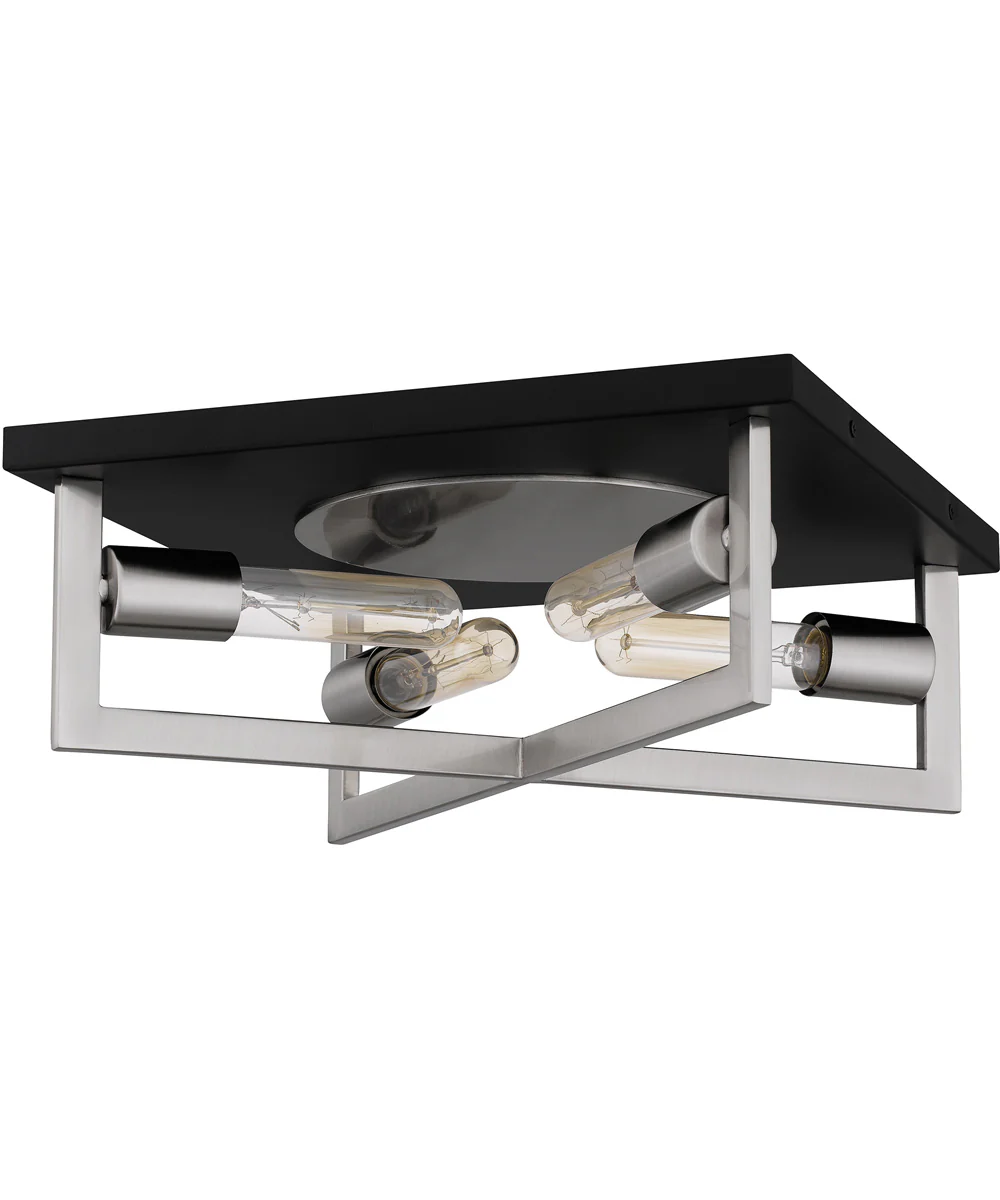 Brunson 4-light Flush Mount Brushed Nickel - Image 3