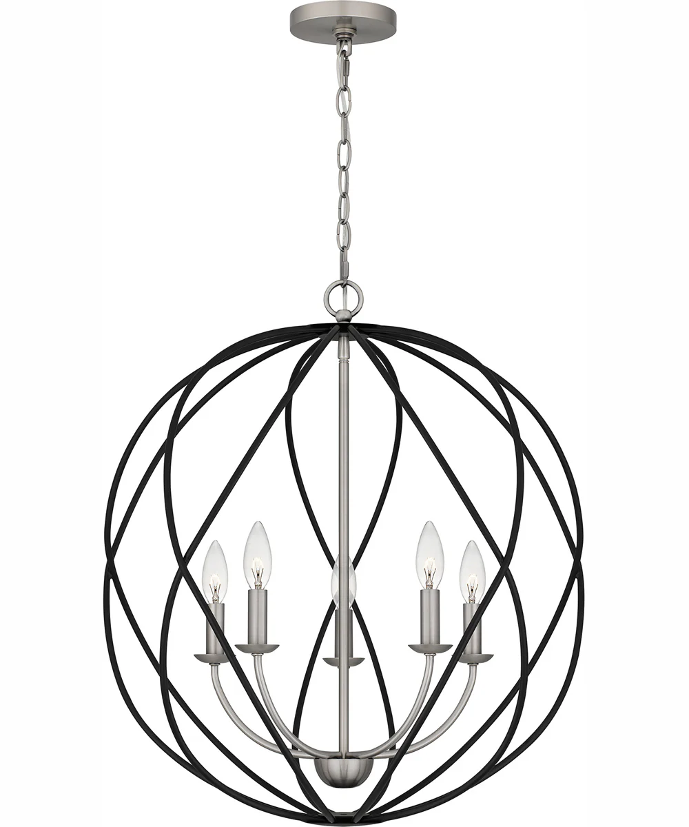 Bryn 5-light Pendant Antique Nickel
