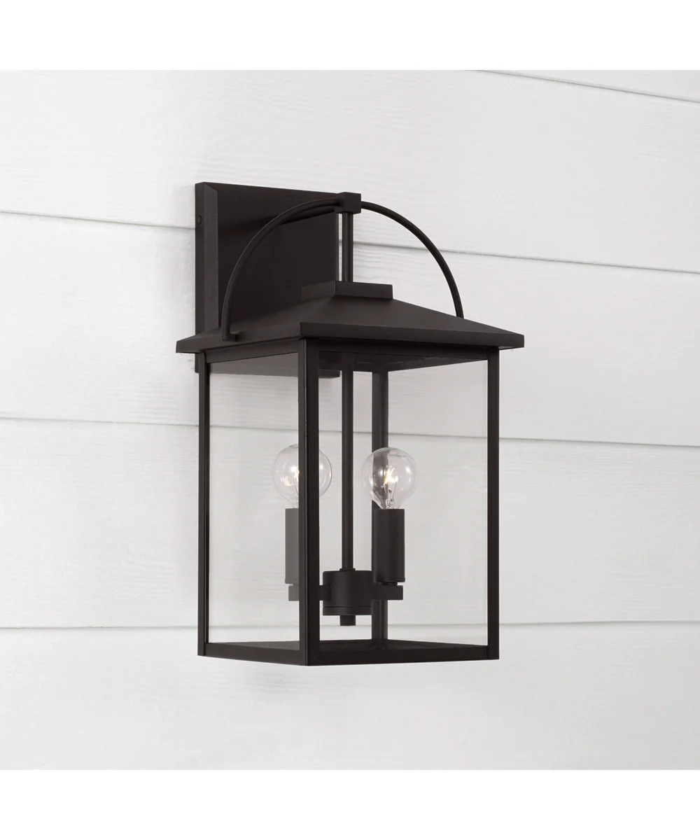 Bryson 2-Light Outdoor Wall-Lantern Rain or Shine - Black - Image 2
