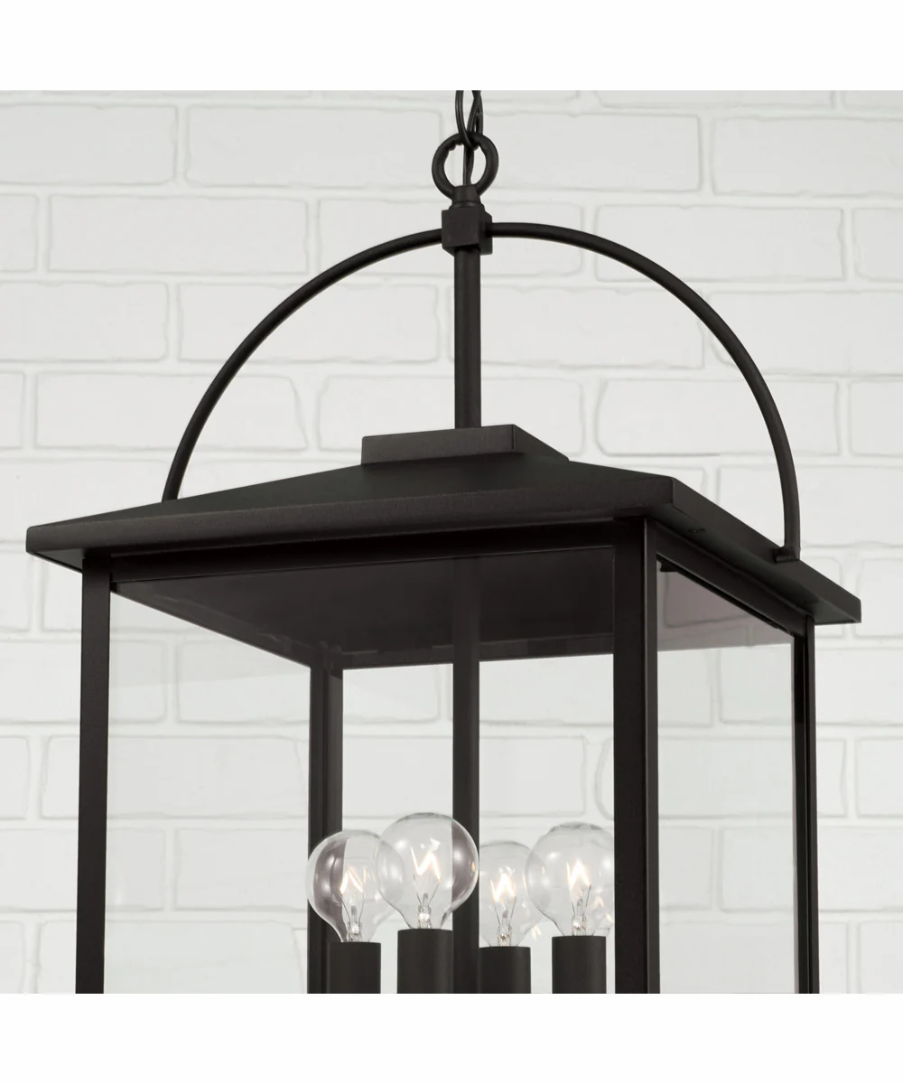 Bryson 4-Light Outdoor Hanging-Lantern Rain or Shine - Black - Image 3