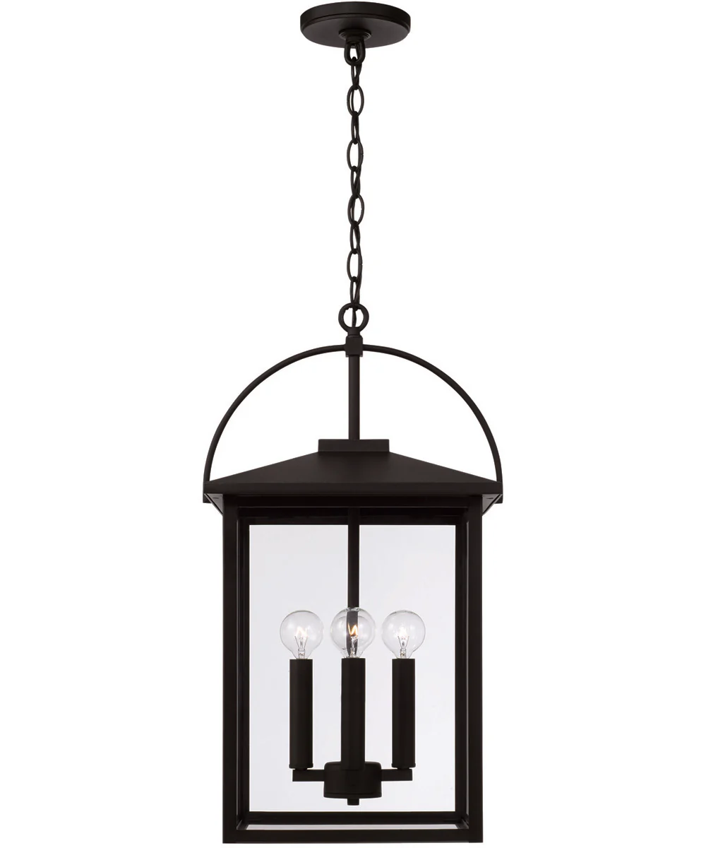 Bryson 4-Light Outdoor Hanging-Lantern Rain or Shine - Black - Image 4