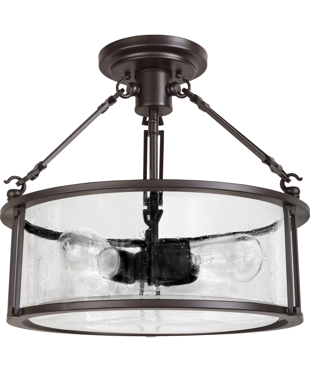 Buchanan Large 3-light Semi Flush Mount Western Bronze - Image 3