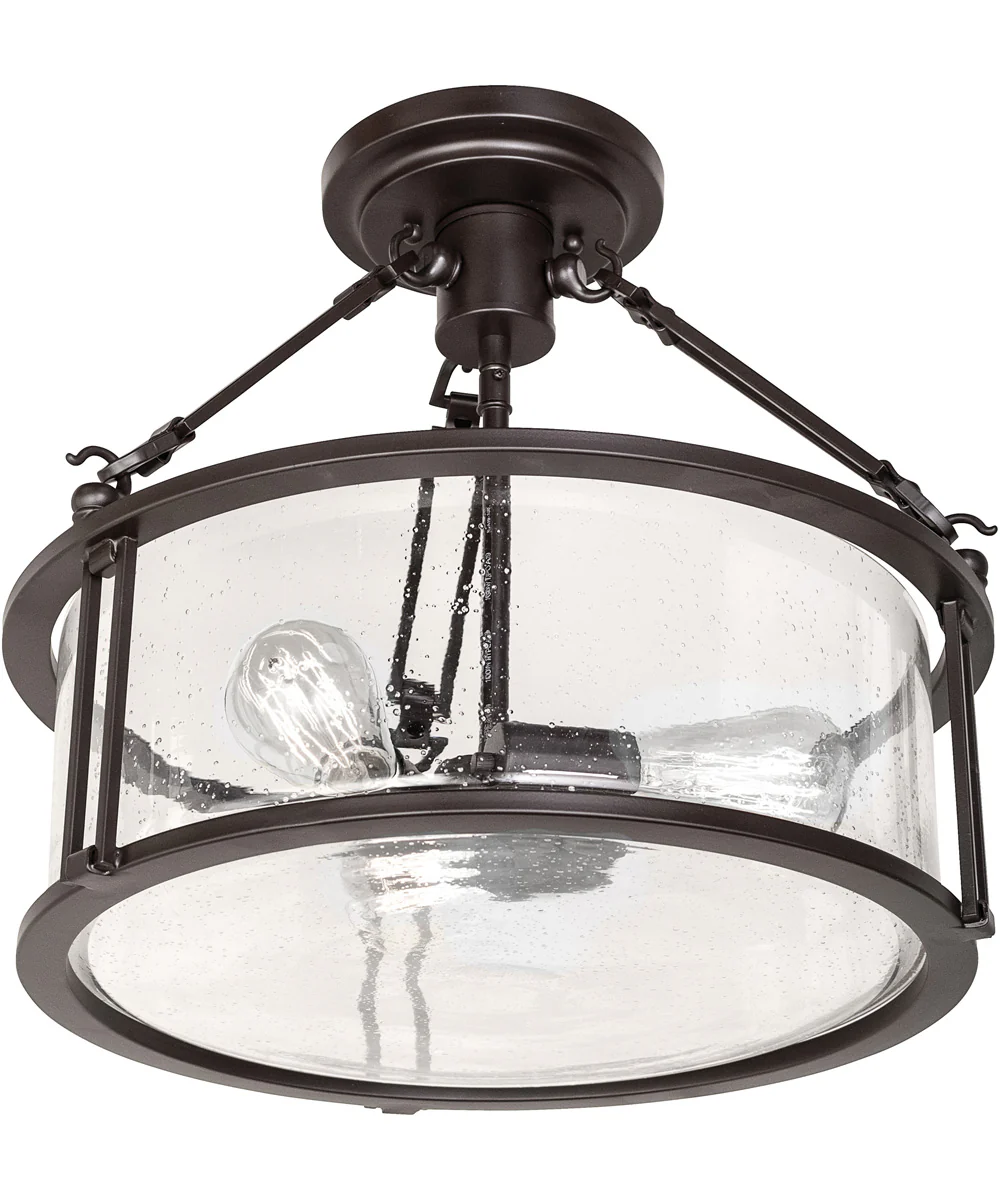 Buchanan Large 3-light Semi Flush Mount Western Bronze - Image 4
