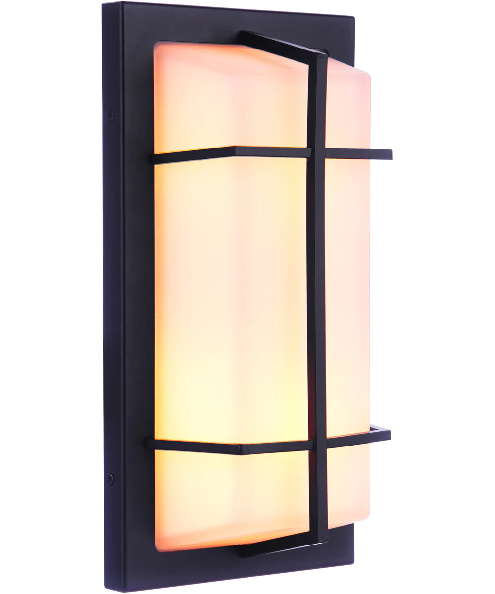 Bulkhead Rectangular 2-Light Outdoor Lighting Textured Black - Image 2
