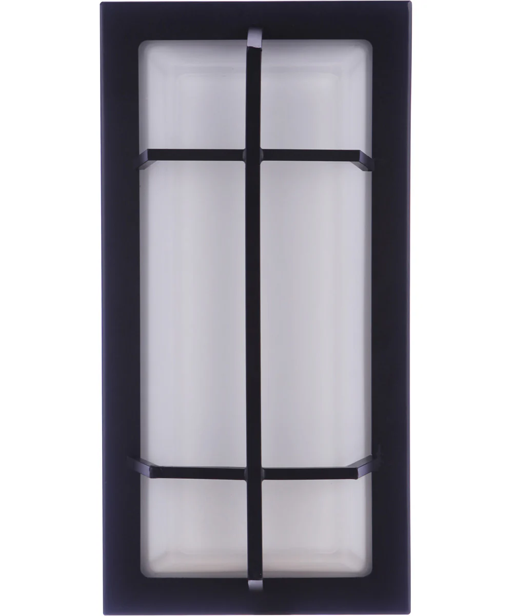 Bulkhead Rectangular 2-Light Outdoor Lighting Textured Black - Image 3