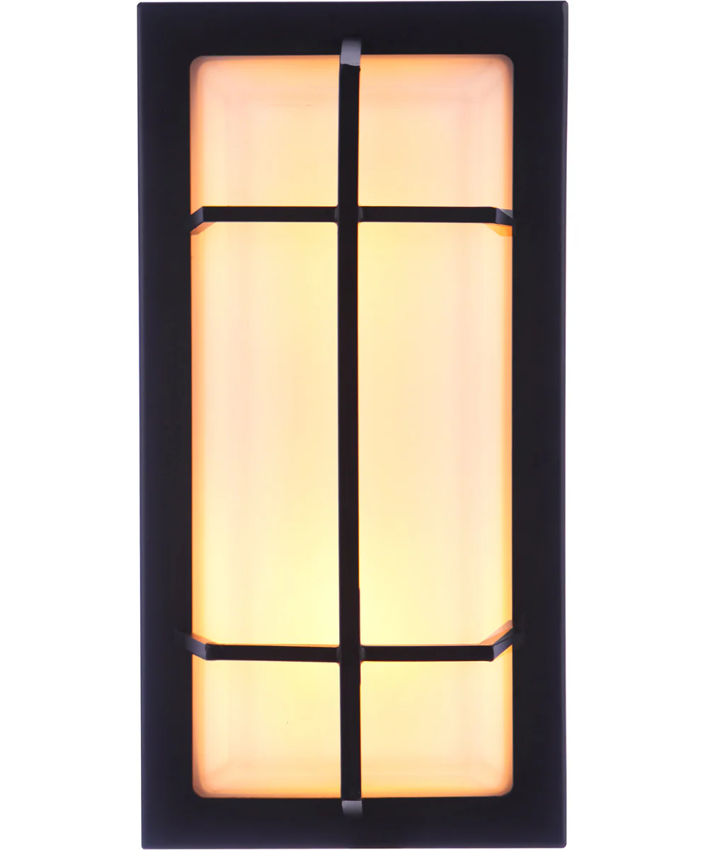 Bulkhead Rectangular 2-Light Outdoor Lighting Textured Black - Image 4