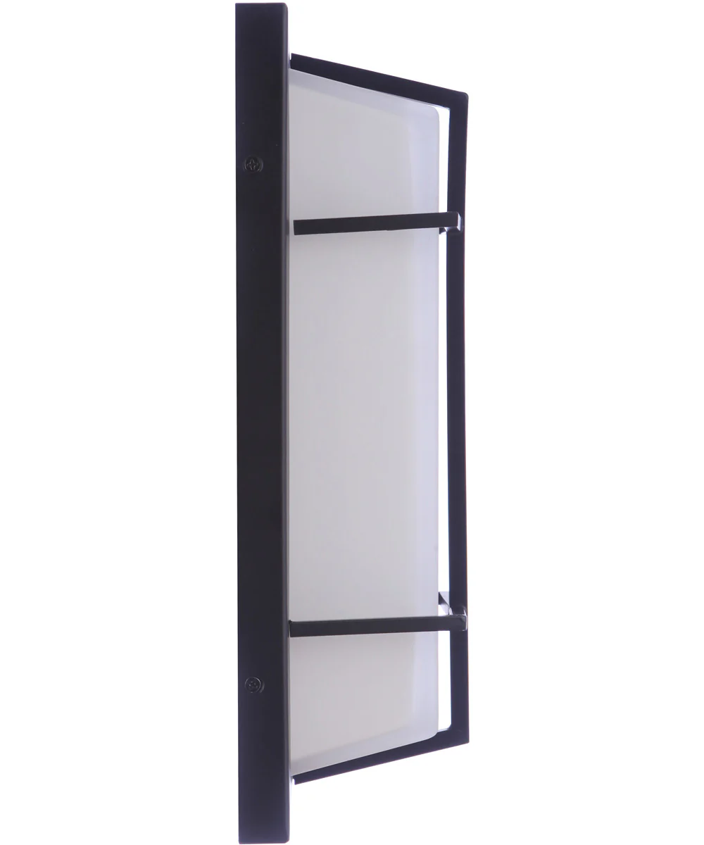 Bulkhead Rectangular 2-Light Outdoor Lighting Textured Black - Image 5