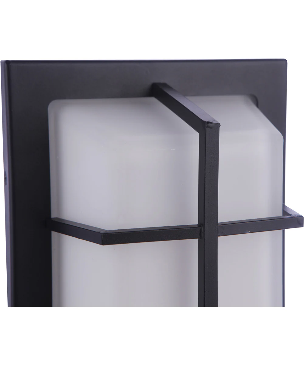 Bulkhead Rectangular 2-Light Outdoor Lighting Textured Black - Image 8