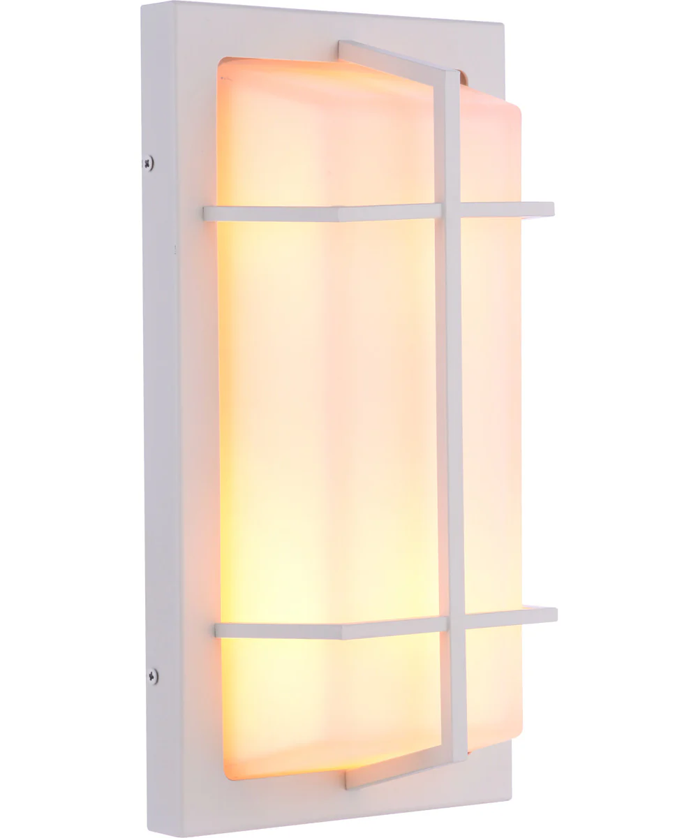 Bulkhead Rectangular 2-Light Outdoor Lighting Textured White - Image 2