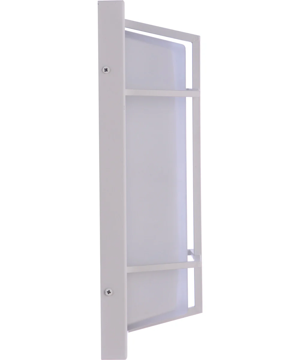 Bulkhead Rectangular 2-Light Outdoor Lighting Textured White - Image 5